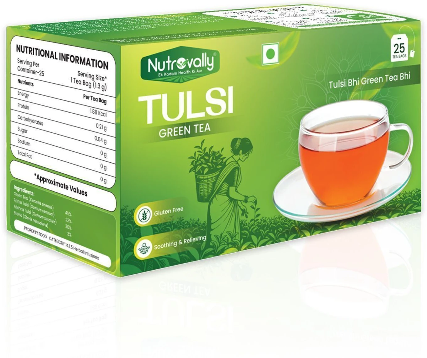 NutroVally Tulsi Green Tea for Weight Loss