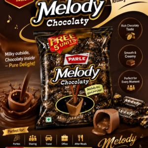 Parle Melody Chocolaty Candy Family Pack – 195.5g (5 Free Units Inside)