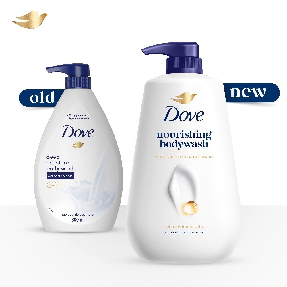 Dove Nourishing Body Wash 800ml – With Triple Hydration Serum | 24hr Hydrated Skin
