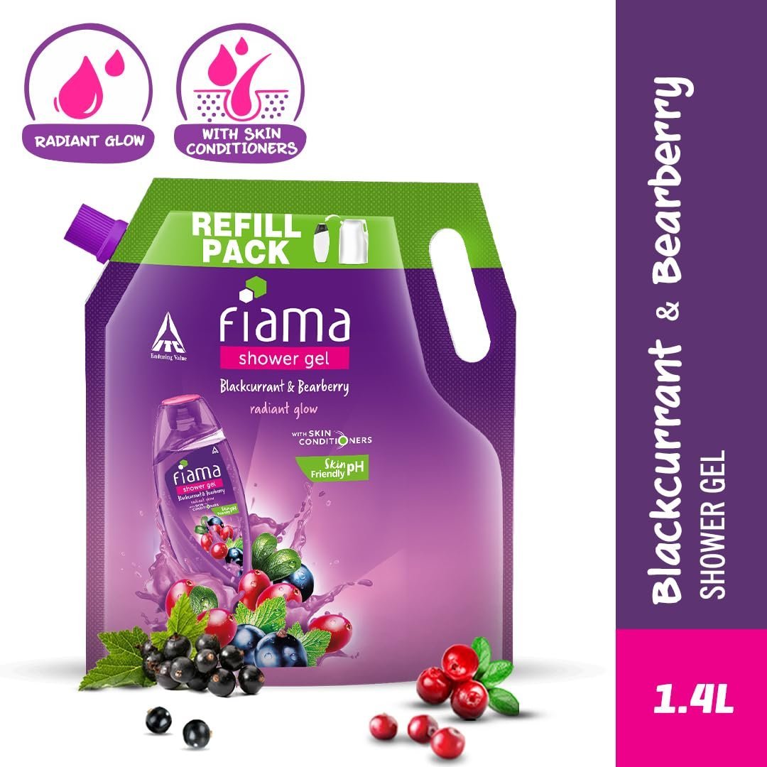 Fiama Shower Gel Blackcurrant & Bearberry Radiant Glow Refill Pack 1.4L