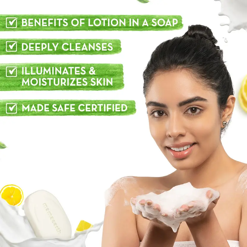 Mamaearth Vitamin C Moisturizing Lotion Soap β Value Pack of 4 - Image 2