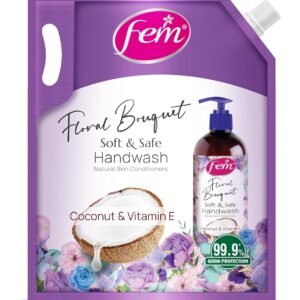 Fem Floral Bouquet Handwash Refill 1.5L – Coconut & Vitamin E | 99.9% Germ Protection
