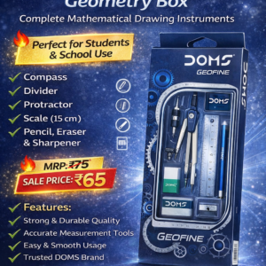 DOMS Geofine Geometry Box Set | Mathematical Drawing Instruments | MRP ₹75 Offer ₹65