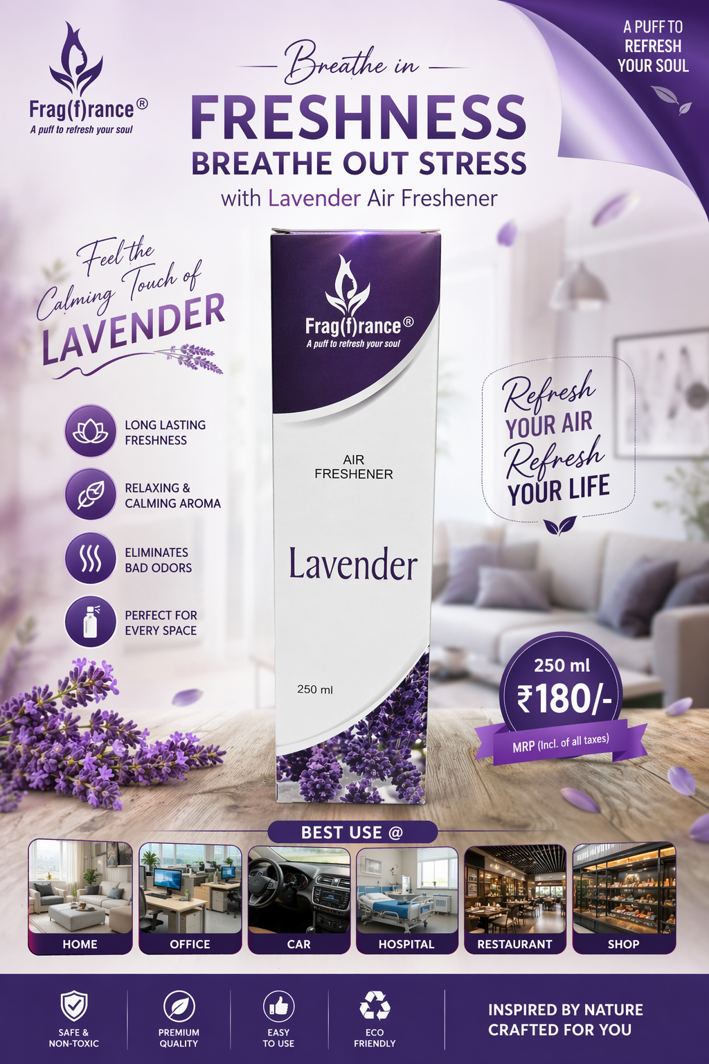 Fragrance Lavender Air Freshener 250ml