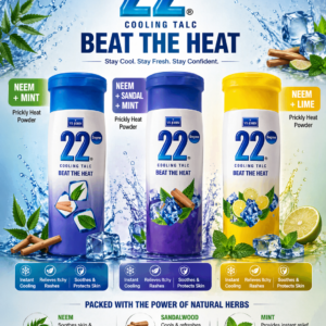 VI-JOHN 22° Cooling Talc Musk | Neem + Mint Prickly Heat Powder