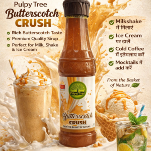 Pulpy Tree Butterscotch Crush Syrup – Rich Flavor for Milkshake & Ice Cream