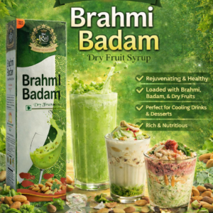 Shri Raj Brahmi Badam Syrup – Premium Dry Fruit Health Drink | Refreshing & Nutritious Summer Beverage