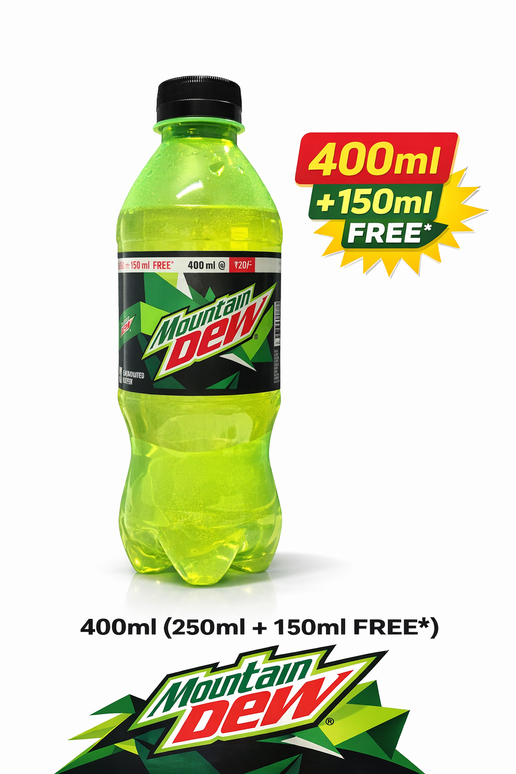 Mountain Dew Soft Drink, 400ml