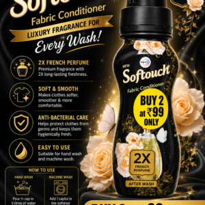 Softouch Fabric Conditioner French Perfume 210ml | Buy 2 at ₹99 Only