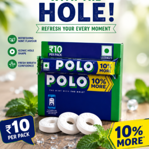 POLO The Mint with the Hole Mint Lozenges Roll – 10% More, ₹10 Pack