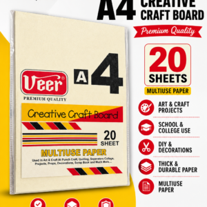 Veer A4 Creative Craft Board – 20 Sheets Multiuse Paper for Art & Craft Projects