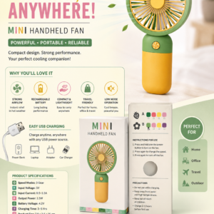 Mini Handheld Fan – Portable Rechargeable Fan