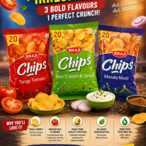 Bikaji Chips Assorted Flavours Combo Pack – 60g