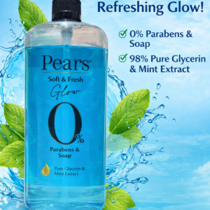 Pears Soft & Fresh Glow Body Wash 750ml – Pure Glycerin & Mint Extract