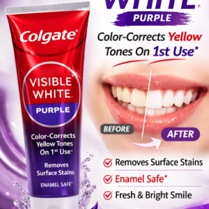 Colgate Visible White Purple Toothpaste 100g + 20g – Color Correct Whitening
