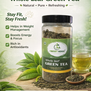 Hobby Herbs Whole Leaf Green Tea 100g – Natural & Refreshing Herbal Tea