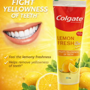 Colgate Lemon Fresh Gel Toothpaste 120g – Fights Yellow Teeth