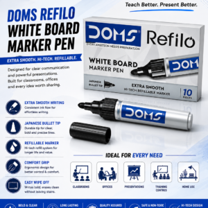 DOMS Refilo White Board Marker Pen – Extra Smooth Refillable Marker