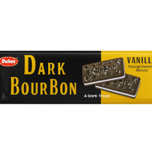 Dukes Dark Bourbon Vanilla Flavored Sandwich Biscuits 2p