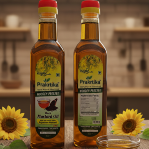 Prakritika Wooden Pressed Black Mustard Oil (Kachi Ghani)