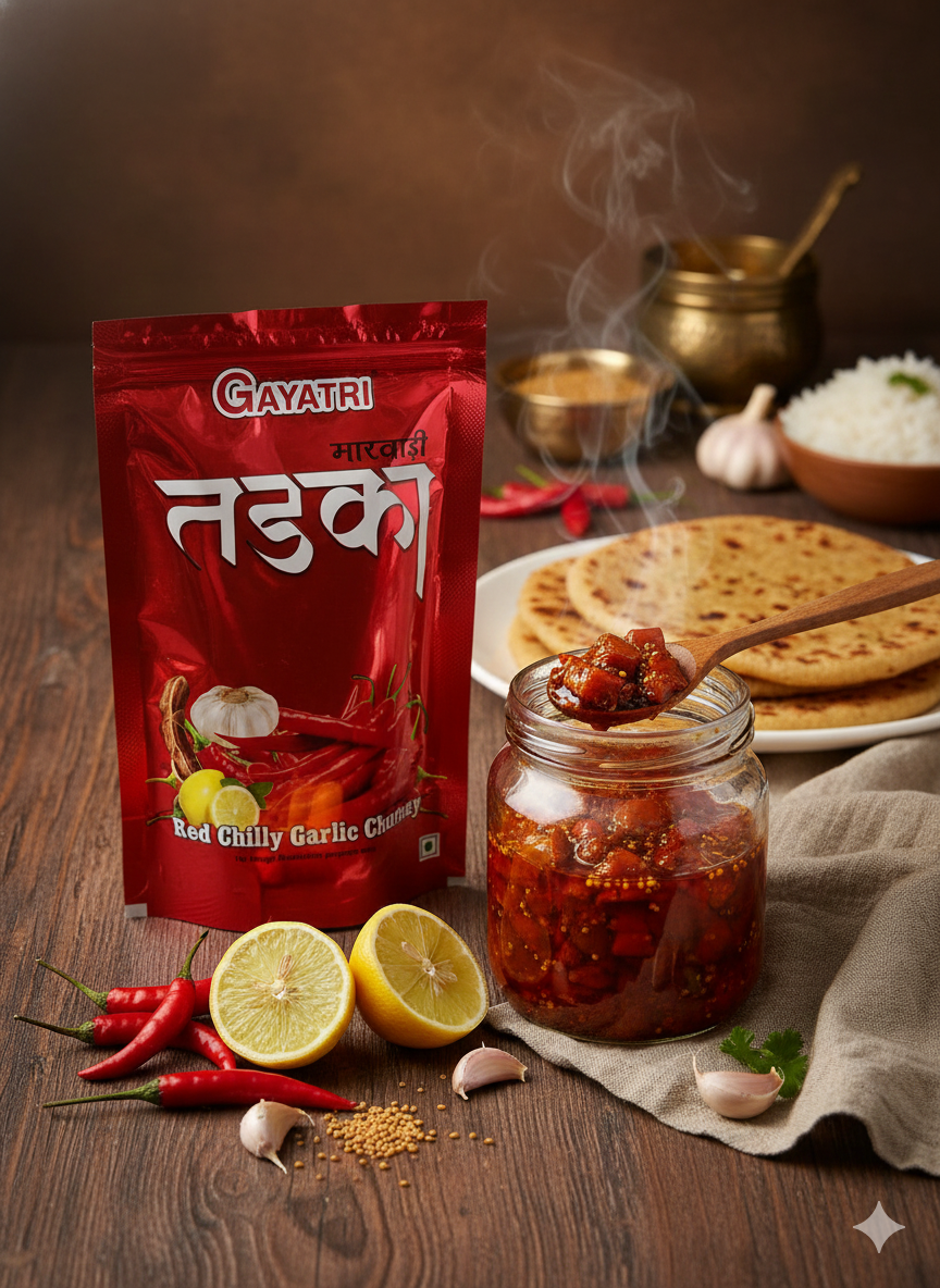 Gayatri Marwadi Red Chilly Garlic Chutney – Spicy Lahsun Chutney