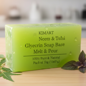 Neem & Tulsi Glycerin Soap Base Melt & Pour 100% Pure & Natural Pack of 1kg (1000 g)