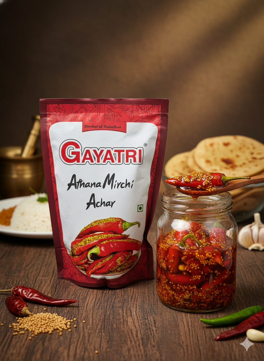 Gayatri Athana Mirchi Achar – Authentic Rajasthani Spicy Chilli Pickle