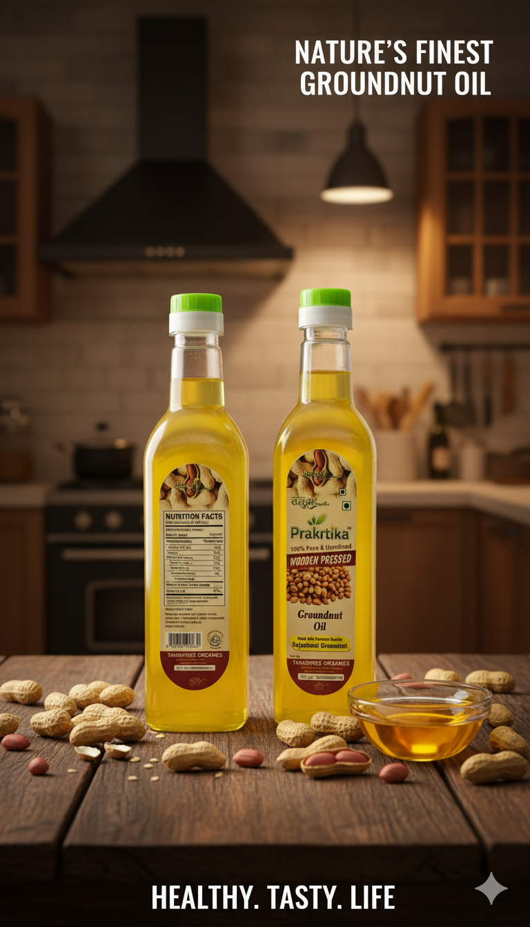 Prakritika Wooden Pressed Groundnut Oil