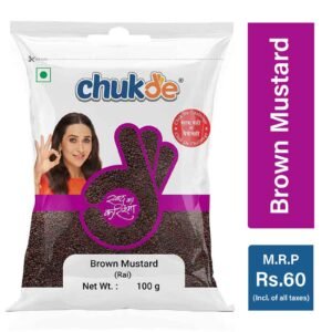 Chukde Brown Mustard (Rai) 100g | Premium Sarson Seeds | MRP ₹60