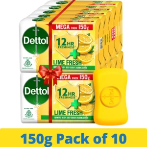 Dettol 2X Lime Cool Bathing Soap (10 x 150 g)