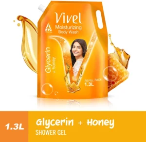 Vivel Glycerin & Honey Body Wash Shower Gel, for Soft, Glowing & Moisturized Skin (1.3 L)