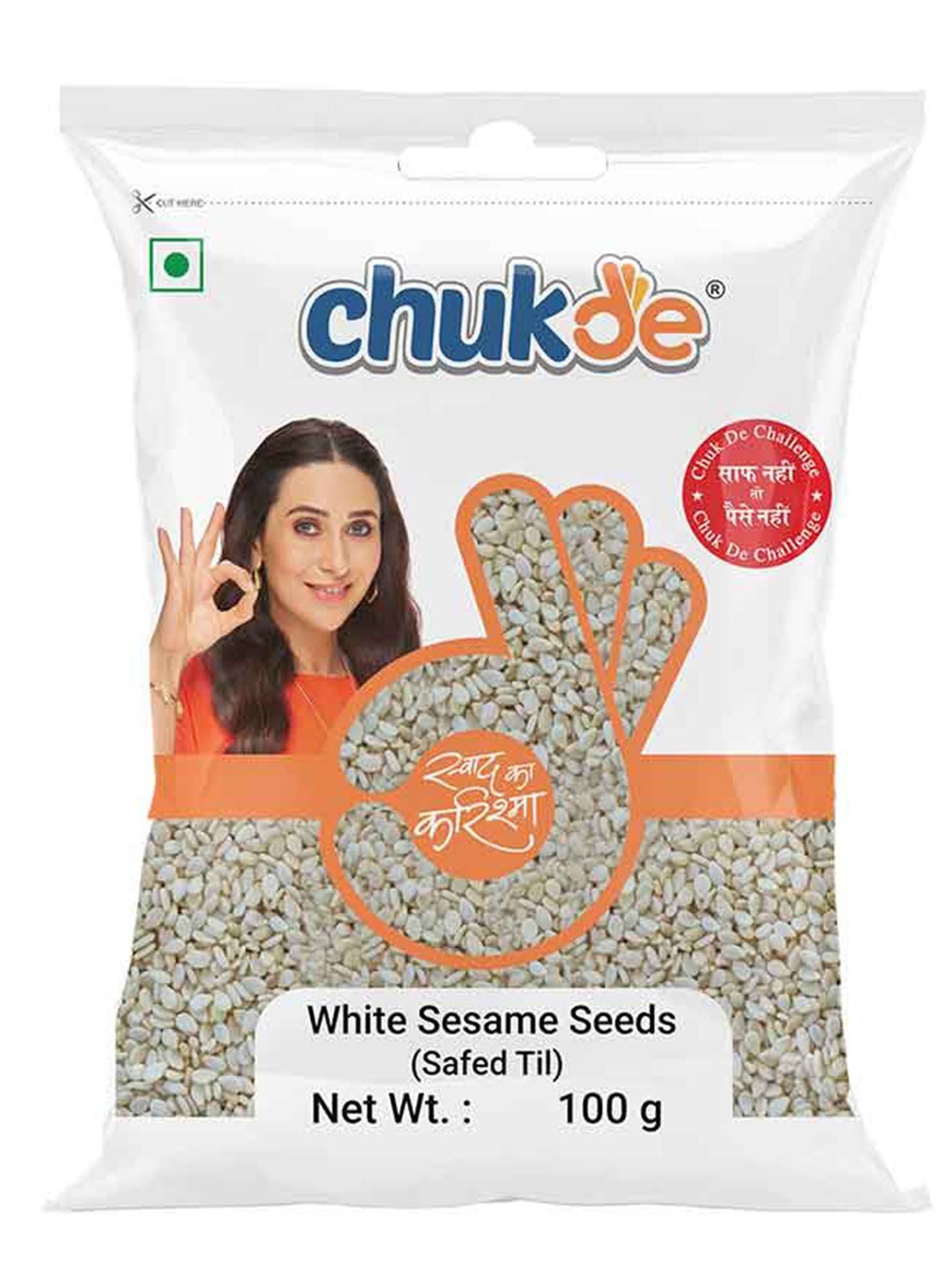 Chukde White Sesame Seeds (Safed Til) 100g | Premium Til